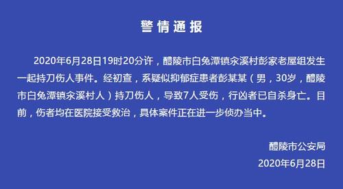 突发！湖南30岁男子连伤7人后***，怎么回事「浙江人注意了」 自助旅游